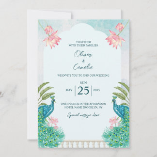 Wedding Card Water colours Invitation
