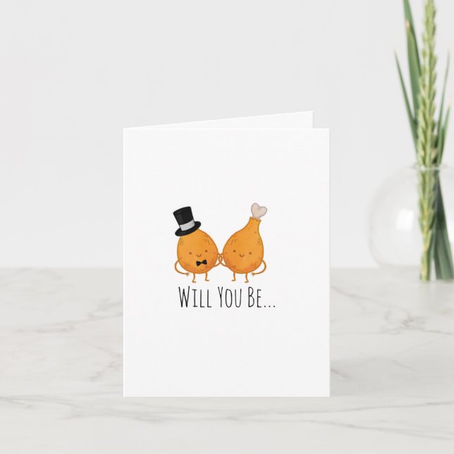 Wedding Card - Will You Be My Wingman? (Front)