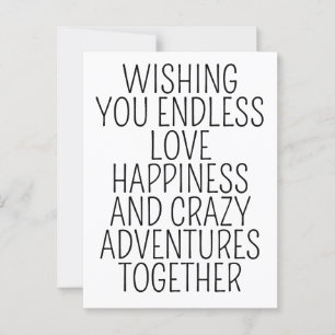 Wedding card / Wishing You Endless Love, Happiness