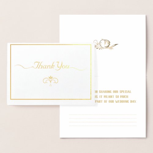Wedding Card With Real Gold Foil