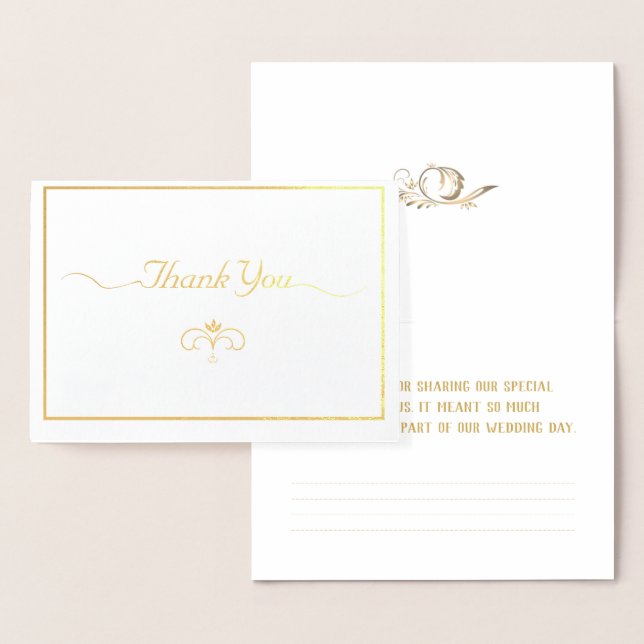 Wedding Card With Real Gold Foil (Display)