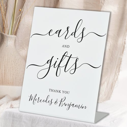 Wedding Cards and Gifts Modern Calligraphy Pedestal Sign