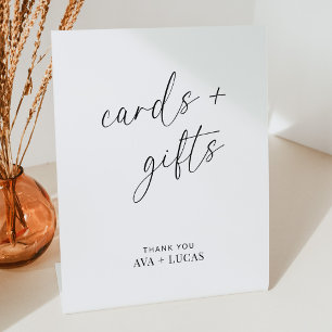 Wedding Cards and Gifts Modern Minimalist Script Pedestal Sign