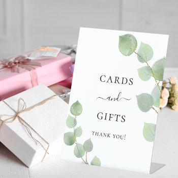 Wedding Cards Gift Sign Eucalyptus Greenery by Thunes at Zazzle