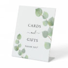 Wedding cards gift sign eucalyptus greenery