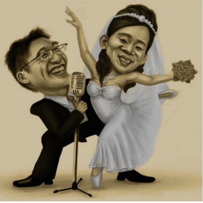 Wedding Caricature Photo Sculptures