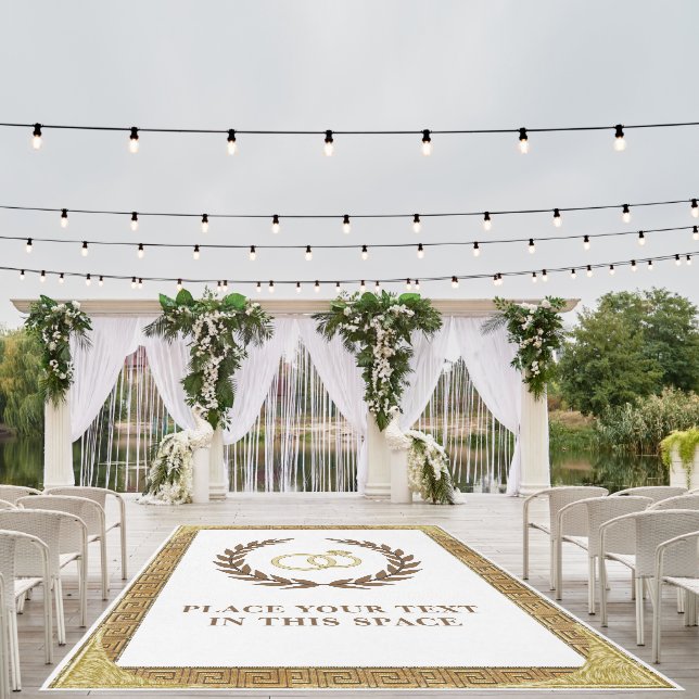 Wedding Carpet, Laurel Wreath Personalized Area Outdoor Rug (Insitu (Wedding 1))