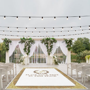 Wedding Carpet, Laurel Wreath Personalized Area Outdoor Rug