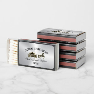 Wedding Carriage and a Horse 25th Wedding Matchboxes