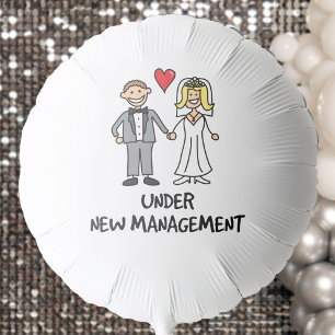 Wedding Cartoon - Under New Management Balloon