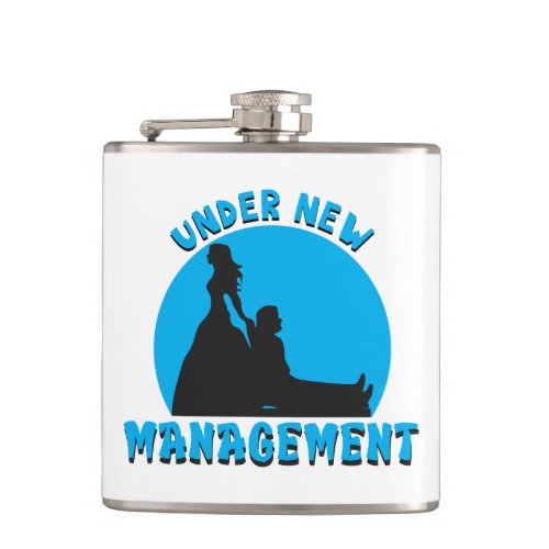 Wedding Cartoon _ Under New Management Flask