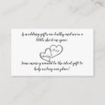 Wedding Cash Request Enclosure Card<br><div class="desc">❤All designed with love by WitCraft Designs™! Personalize your way 👌 Find and follow us on social media (ⒻⓅⓉ) 📷 TAG #witcrafting and share your purchases on social media with us!! You can connect to all my social media accounts at www.witcrafting.com Visit my designer profile to see all my shops...</div>