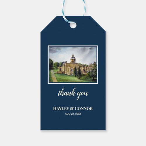 Wedding Castle Howard York England Watercolor Gift Tags