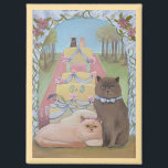 Wedding Cat Couple Personalize Initials  Magnet<br><div class="desc">Love that sticks around. The Cat Bride & Groom Magnet is a delightful keepsake that’s perfect as a wedding favor for guests or a thoughtful gift for a just-married couple. Featuring an adorable kitty couple in wedding attire with a romantic outdoor scene, this magnet is a playful and lasting reminder...</div>