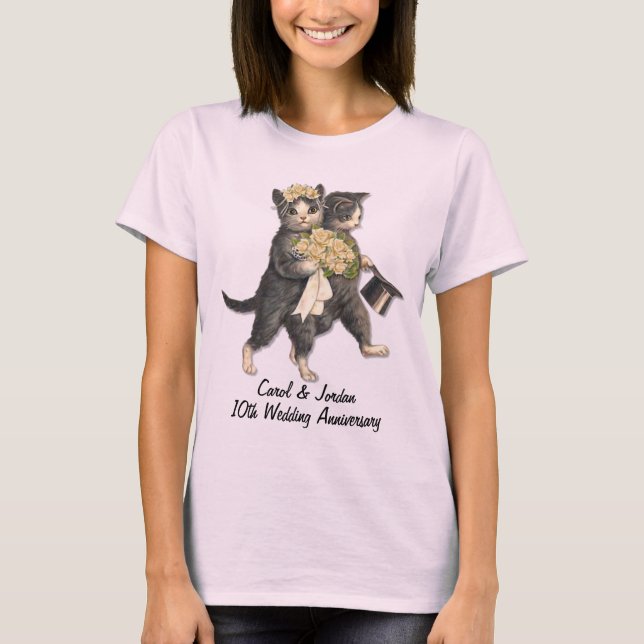 Wedding Cats Anniversary - Customize T-Shirt (Front)