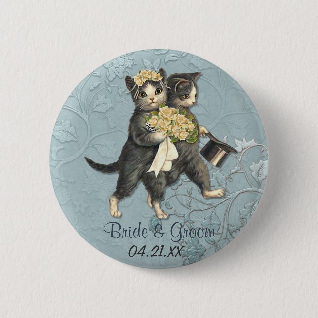 Wedding Cats Button (Front)