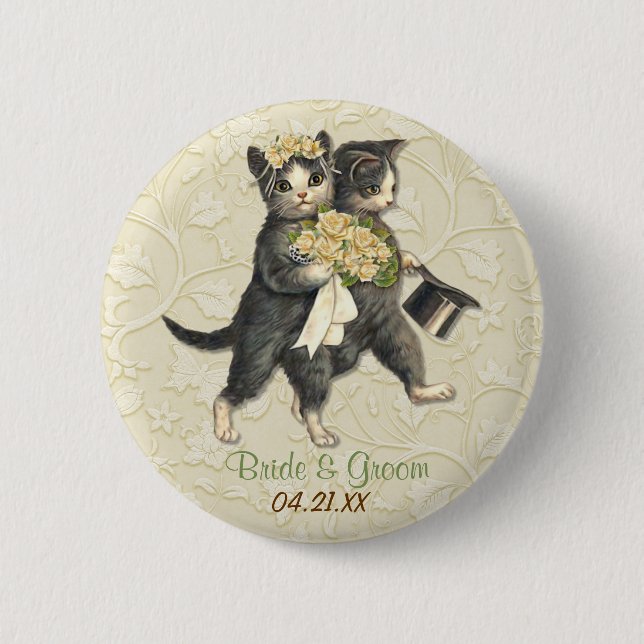 Wedding Cats Button (Front)