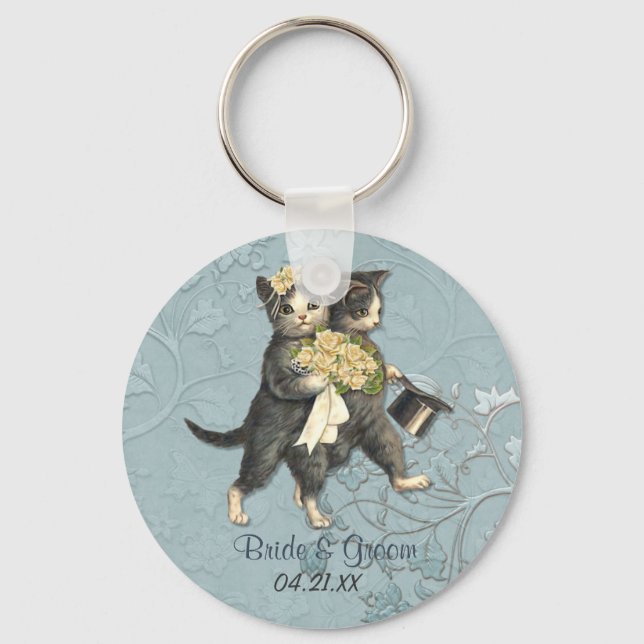 Wedding Cats Keychain (Front)