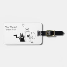 Wedding Cats Luggage Tag