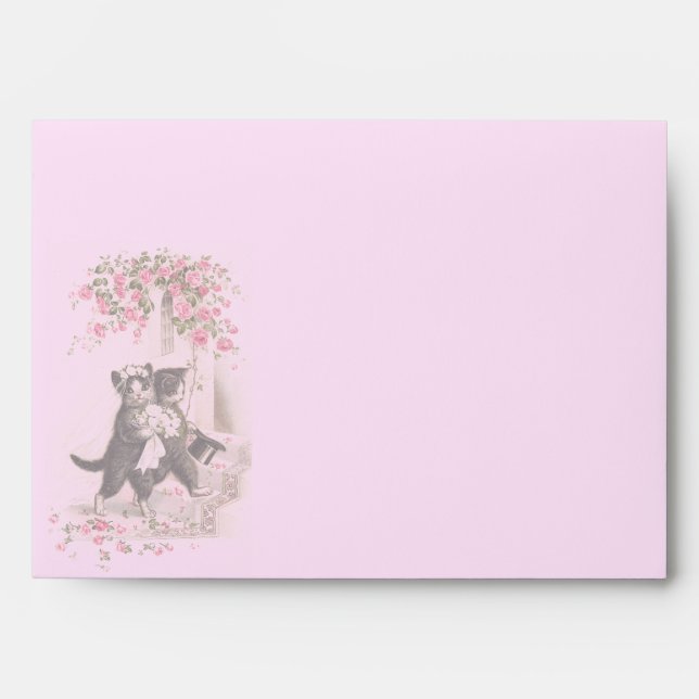 Wedding Cats Vintage Envelope (Front)