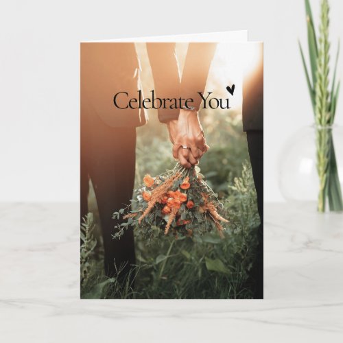 Wedding Celebrate You Folded Greeting Card