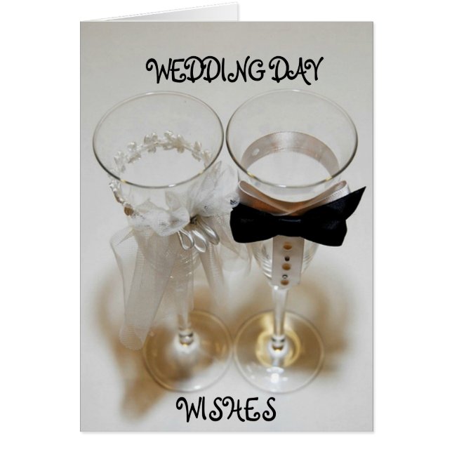Wedding Celebration Glasses Cards (Front)