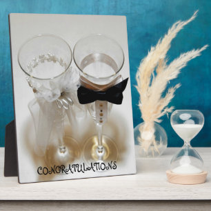 Wedding Celebration Glasses Plaque