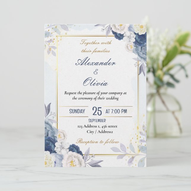 Wedding Celebration Inspiration Invitation (Standing Front)