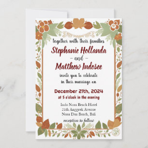 Wedding Celebration Is Triumph of Love and Joy - Invitation