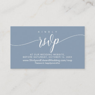 Wedding Celebration Online RSVP, Modern  Enclosure Card