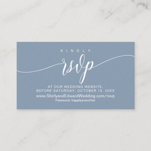 Wedding Celebration Online RSVP Modern  Enclosure Card