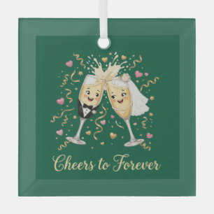 Wedding Celebration Toast Glass Ornament