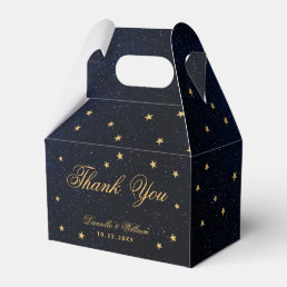 Wedding Celestial Blue Starry Night Thank You  Favor Boxes