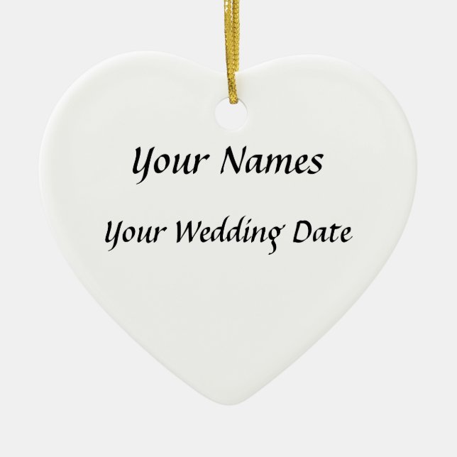Wedding Ceramic Ornament (Front)