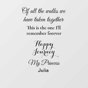 Wedding Ceremony Aisle Dad Quote Floor Decals