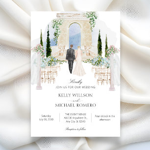 Wedding ceremony art invitation