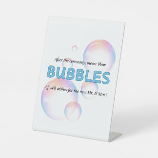 Wedding Ceremony Bubble Send Off Sign