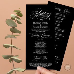 Wedding Ceremony, Classy Elegance Black Program