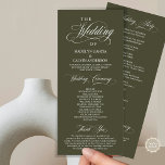 Wedding Ceremony, Classy Elegance Dusty Blue Program<br><div class="desc">Elegant Classy, Wedding Ceremony Program in 4x9 inches (long) card. It is designed with scroll accent that can be personalised with custom/ personalised text for your bridal party, ceremony details, memorial notes and thank you message. If you are looking for other program card types and sizes, please search through our...</div>