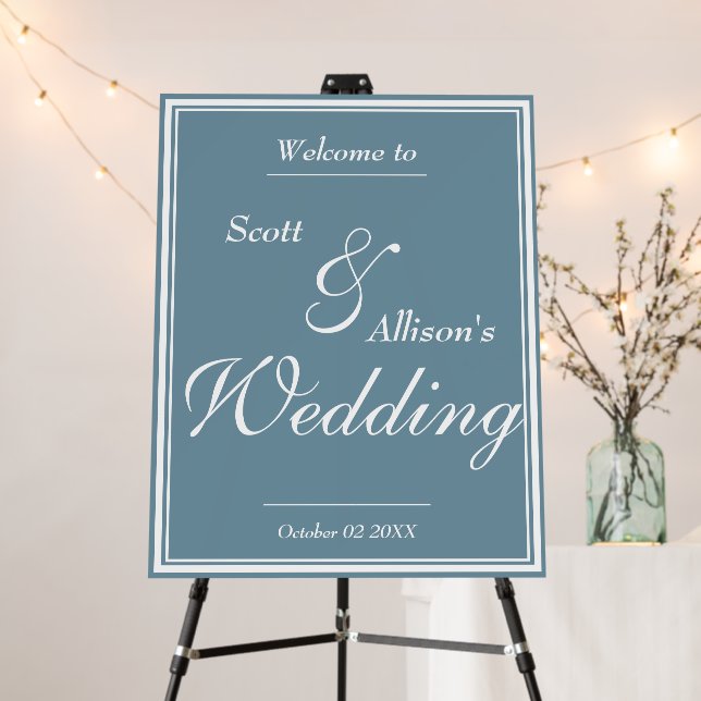 Wedding Ceremony Decor Entrance Sign (In Situ (Stand))