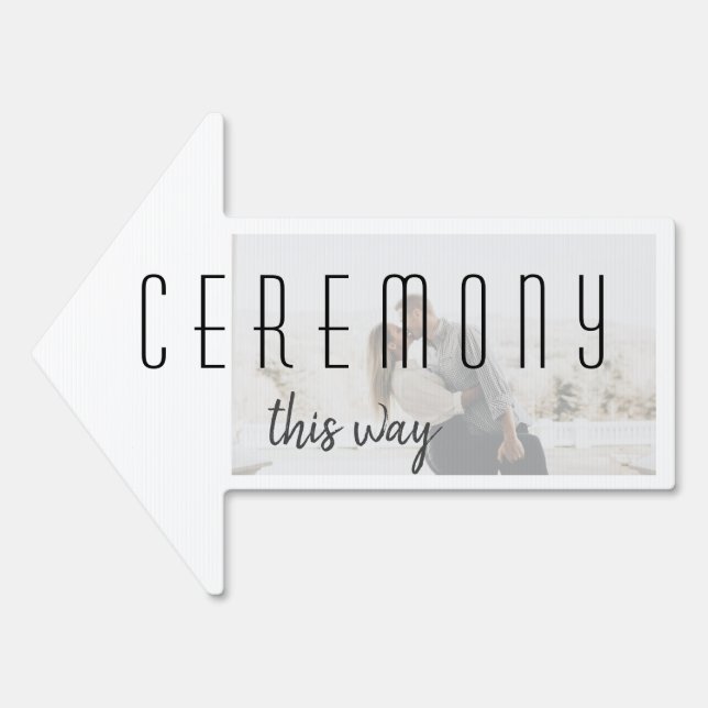 Wedding Ceremony Photo Arrow Sign (Front)