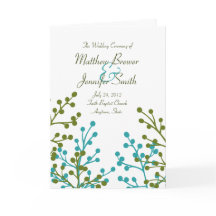 Wedding Ceremony Program and Order of Service Card