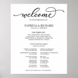 Wedding Ceremony Program Chic Script Poster<br><div class="desc">A rustic chic black lettering wedding ceremony program. Easy to customize the color and wording. Please feel free to contact me if you need artwork customization or custom design. PLEASE NOTE: For assistance on orders,  shipping,  product information,  etc.,  contact Zazzle Customer Care directly https://help.zazzle.com/hc/en-us/articles/221463567-How-Do-I-Contact-Zazzle-Customer-Support-.</div>