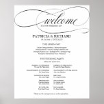 Wedding Ceremony Program Elegant Black Script Poster<br><div class="desc">An elegant,  classy script wedding ceremony program. Easy to customize the color and wording. Please feel free to contact me if you need artwork customization or custom design. PLEASE NOTE: For assistance on orders,  shipping,  product information,  etc.,  contact Zazzle Customer Care directly https://help.zazzle.com/hc/en-us/articles/221463567-How-Do-I-Contact-Zazzle-Customer-Support-.</div>