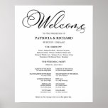 Wedding Ceremony Program Elegant Calligraphy Poster<br><div class="desc">A rustic chic black lettering wedding ceremony program. Easy to customize the color and wording. Please feel free to contact me if you need artwork customization or custom design. PLEASE NOTE: For assistance on orders,  shipping,  product information,  etc.,  contact Zazzle Customer Care directly https://help.zazzle.com/hc/en-us/articles/221463567-How-Do-I-Contact-Zazzle-Customer-Support-.</div>