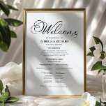 Wedding Ceremony Program Elegant Calligraphy Poster<br><div class="desc">Transform your wedding day into a celebration of sophistication and elegance with our stunning black and white modern wedding suite! You can personalize it with just a few clicks to express your unique love story. This inspiring collection includes everything you need to create a beautifully cohesive atmosphere, featuring matching menu...</div>