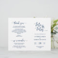 Wedding Ceremony Program, Elegant Script Blue Navy | Zazzle