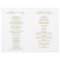 Wedding Ceremony Program, Elegant Script Gold