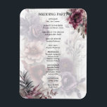 Wedding Ceremony Program Magnet<br><div class="desc">Elegant purple, pink, and maroon floral Wedding Ceremony Program A stunning array of flowers in shades of purple, pink, and maroon. The intricate details of the petals and centers create a sense of elegance and beauty. The flowers are complemented by delicate leaves and stems in muted tones, adding a touch...</div>
