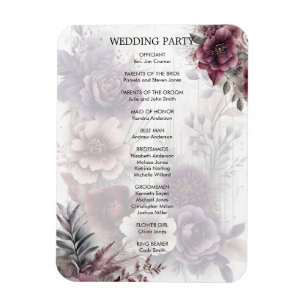 Wedding Ceremony Program Magnet